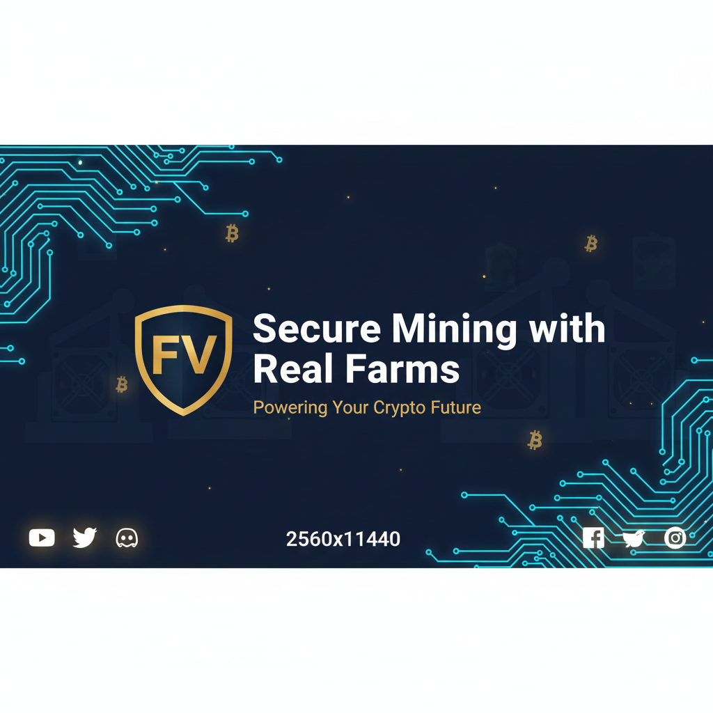 FarmVault Logo – Professional Crypto Mining Hosting Platform with Secure Real Farms