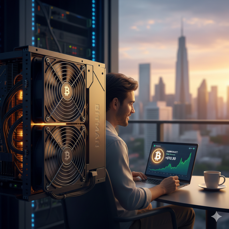 Close-up of an Antminer S21 XP with powerful fans in a data center